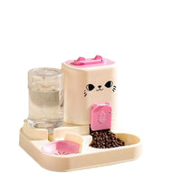 Automatic Pet Feeder with Water Dispenser and Food Bowl, Dry and Wet Food Separation for Cats and Small Dogs