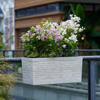 Self-Watering Wall-Mounted Planter Box for Balcony Railings, Rectangular
