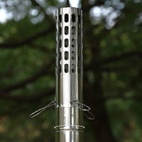Stainless Steel Wood Stove Flue Pipe Kit with Anti-Scald, Windproof, and Spark Arrestor Features