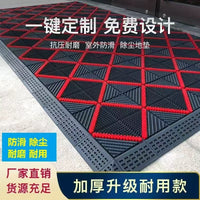 Outdoor Non-Slip Waterproof Entrance Mat with Brush Scraper Tiles for Hotels & Homes