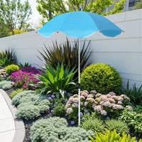 Plant Sunshade Umbrella with Silver Coating for Potted Flowers, Outdoor Retractable Aluminum Alloy Ground Insert Fishing Umbrella