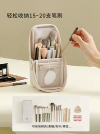 Portable Standing Makeup Brush Bag for Travel