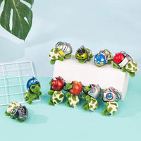 Cute Helmet Turtle Plush Keychain for Bags and Accessories