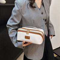 Fashion PU Leather Cosmetic Bag Portable Travel Makeup Organizer Large Capacity Toiletry Pouch for Women
