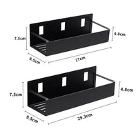 No-Drill Wall Mount Storage Shelf with Hooks for Kitchen Refrigerator Washing Machine Side