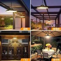 Solar Powered Outdoor Pendant Light with Remote Control, Waterproof LED Garden Yard Hanging Lamp, Ultra-Bright with 3-Color & Dimming