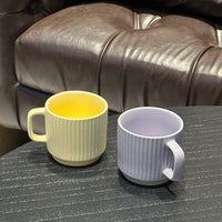 Striped Ceramic Coffee Mug, 260ml