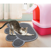 Pet Paw Print Cat Litter Mat - Non-Slip & Leak-Proof Litter Trapper Pad