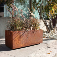 Rectangular Metal Garden Planter Box Outdoor Raised Flower Bed
