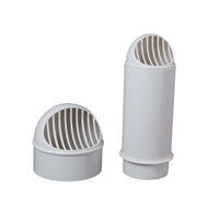 Range Hood Exhaust Vent Cover with Backdraft Damper and Wall Duct