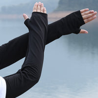 Unisex UV Protection Cooling Arm Sleeves for Cycling Driving Outdoor Activities