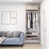 Metals Walk-in Wardrobe Combination Simple Integrated Metal Closet Storage Rack 0.6m Wardrobe