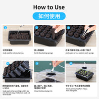 Seedling Starter Kit with Grow Light and Peat Pellets