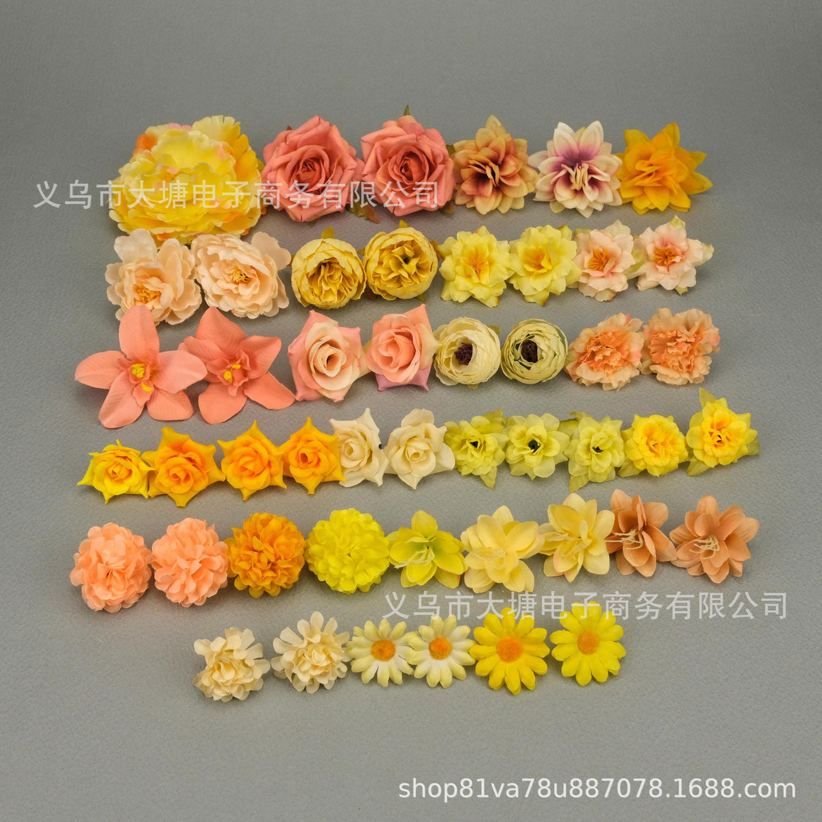 48pcs Autumn Artificial Chrysanthemum Rose Flower Heads for DIY Christmas Wreath Floral Arrangements Craft