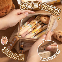 Cute Capybara Oxford Cloth Pencil Case Large Capacity Stationery Pouch