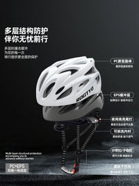 ROGTYO Cycling Helmet with Magnetic Goggles and Taillight for Road and Mountain Bikes