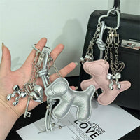 Ins Style Bowknot Heart Keychain for Bags