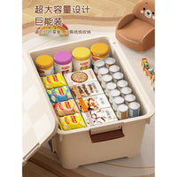 Front-Opening Storage Box with Lid for Toys, Snacks, and Home Organization