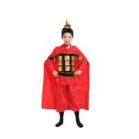 Kids Ancient Chinese Soldier Costume with Helmet and Shoe Covers for Performance