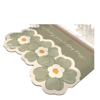 Diatomaceous Earth Bath Mat, Non-Slip Absorbent Floral Design for Bathroom and Toilet
