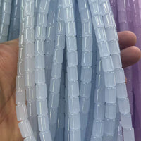 8x12mm Cylindrical Barrel Glass Imitation Jade Beads for DIY Jewelry Making