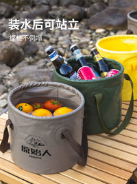 Portable 20L Collapsible Outdoor Water Bucket for Camping, Foot Bath, and Car Storage
