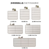 Solid Wood Italian Minimalist Chest of Drawers for Living Room and Bedroom Storage