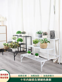 Multi-Tier Metal Plant Stand for Indoor/Outdoor Use, Rustproof Stair-Style Flower Pot Rack