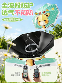 Benno Kids' Hands-Free Umbrella Hat for Sun and Rain Protection
