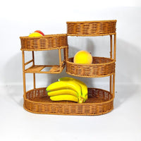 Imitation Rattan Creative Multi-layer Fruit Basket Living Room Coffee Table Dried Fruit Snack Candy Storage Display Rack Washable