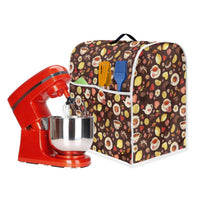 Mixer Dust Cover with Coffee Print, Portable and Washable Kitchen Appliance Protector