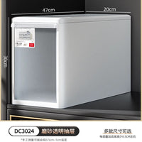 Slim Clear Plastic Storage Box with Drawer for Clothes and Underwear