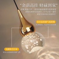 Italian Gourd Pendant Light for Entryway Bedroom Bedside Decor, Adjustable Height