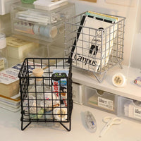 Creative Iron Art Desktop Storage Basket for Sundries and Cosmetics