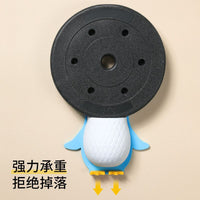 Cute Penguin Wall-Mounted Storage Rack for Bathroom and Bedroom