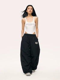 Women's Hip Hop Jazz Dance Cargo Pants Loose Fit Parachute Trousers