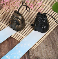 Japanese Cast Iron Maneki-Neko Wind Chime for Home Decor and Souvenirs