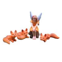 Fairy Garden Fox Figurines Miniature Landscape Decor