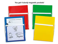 Magnetic Whiteboard Storage Bag A4 File Organizer for Classroom Refrigerator Pen Holder Document Pouch