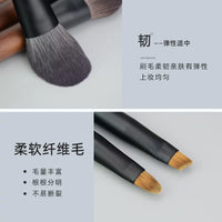 Mini Portable Makeup Brush Set with Soft Synthetic Bristles for Travel Eyeshadow and Full Face Application