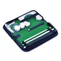 Portable 3-Section Aluminum Alloy Golf Putter Set for Travel and Practice