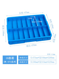 35-Compartment Stackable Plastic Storage Box for Wine Glasses and Parts
