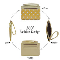 Polka Dot Mini Wallet with Multiple Card Slots and Coin Pouch
