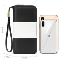 Accordion RFID Blocking Long Wallet Passport Holder for Men and Women