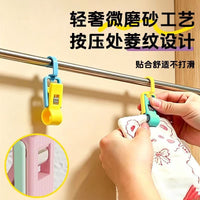 Dopamine Pipe Clamp Hooks for Kitchen and Bathroom, Punch-Free Towel Rack Clips, Plastic Tube Holders