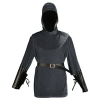 Medieval Knight Tunic Shirt and Cloak Set for Cosplay and Stage Performance
