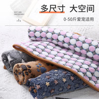 Pet Coral Fleece Blanket Mat for Dogs and Cats, Thickened Soft Kennel Pad