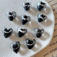 Imported Glass Tourmaline Powder Transparent Heart Water Drop Faceted Beads for DIY Necklace Bracelet Making