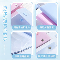A4 Foldable Document Folder for Students, Portable Multi-Color File Organizer with Large Capacity