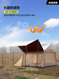 JcHouse Inflatable Ridge Tent with Awning for Family Camping & Outdoor Leisure
